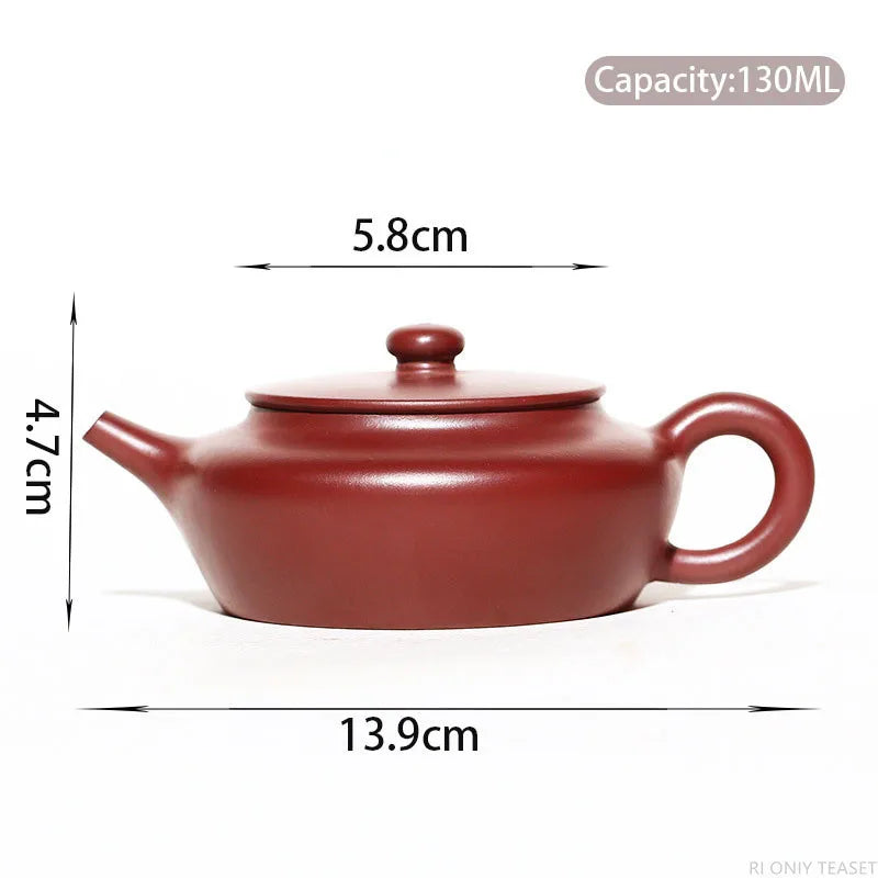 130ml Yixing Purple Clay Teapot Handmade Dahongpao Filter Tea Pot Authentic Raw Ore Zisha Tea Maker Chinese Teaware Accessories