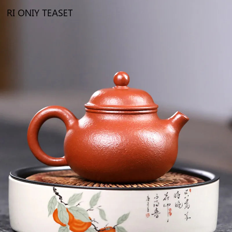 130ml Yixing Purple Clay Teapot Master Handmade Small Capacity Tea Pot Authentic Raw Ore Kettle Chinese Zisha Tea Set Gifts