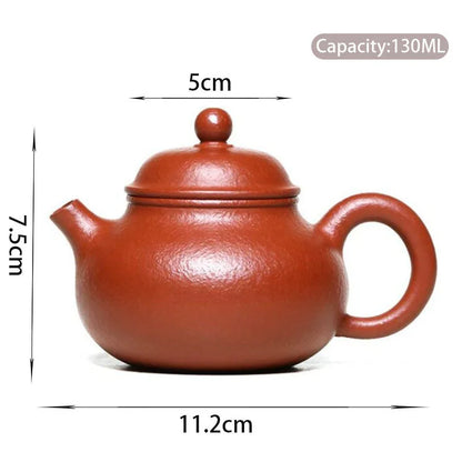 130ml Yixing Purple Clay Teapot Master Handmade Small Capacity Tea Pot Authentic Raw Ore Kettle Chinese Zisha Tea Set Gifts