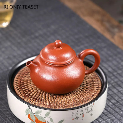 130ml Yixing Purple Clay Teapot Master Handmade Small Capacity Tea Pot Authentic Raw Ore Kettle Chinese Zisha Tea Set Gifts