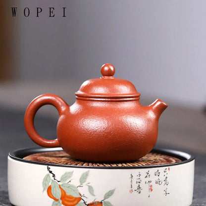 130ml Yixing Purple Clay Teapot Master Handmade Small Capacity Tea Pot Authentic Raw Ore Kettle Chinese Zisha Tea Set Gifts