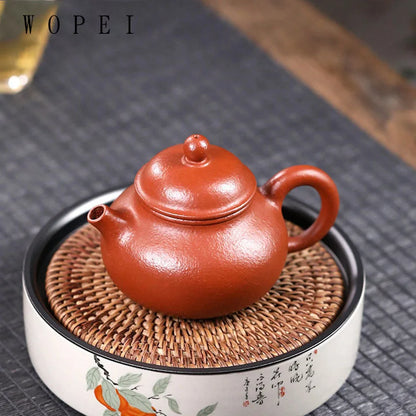 130ml Yixing Purple Clay Teapot Master Handmade Small Capacity Tea Pot Authentic Raw Ore Kettle Chinese Zisha Tea Set Gifts