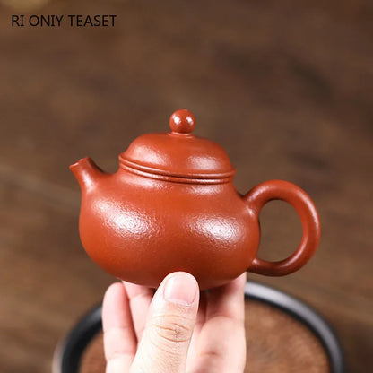 130ml Yixing Purple Clay Teapot Master Handmade Small Capacity Tea Pot Authentic Raw Ore Kettle Chinese Zisha Tea Set Gifts