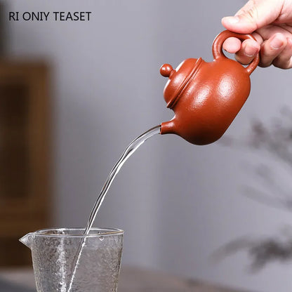 130ml Yixing Purple Clay Teapot Master Handmade Small Capacity Tea Pot Authentic Raw Ore Kettle Chinese Zisha Tea Set Gifts