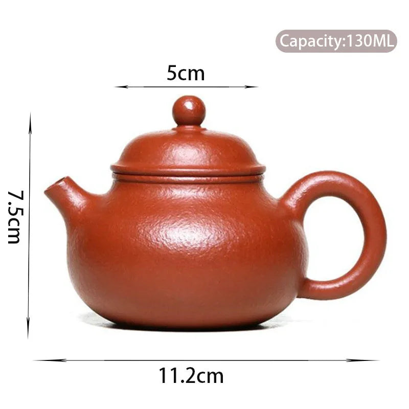 130ml Yixing Purple Clay Teapot Master Handmade Small Capacity Tea Pot Authentic Raw Ore Kettle Chinese Zisha Tea Set Gifts