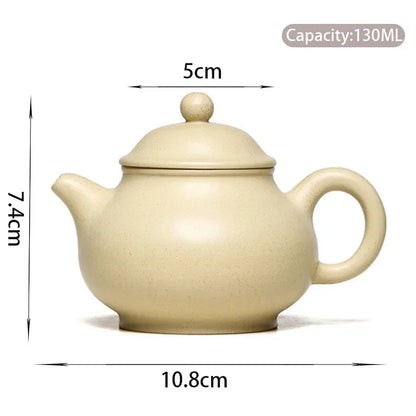 130ml Yixing Purple Clay Teapot Master Handmade Small Capacity Tea Pot Raw Ore Beauty Kettle Chinese Authentic Zisha Tea Set