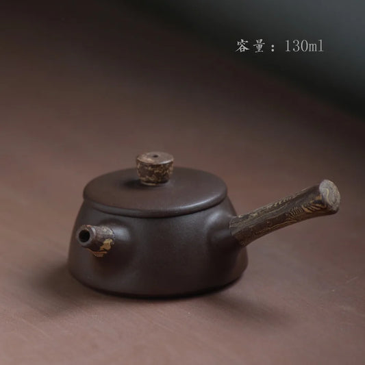 130ml Yixing Purple Clay Teapot Mini Famous Hand-made Tang Yu Teapot Chinese Healthy Kung Fu Tea Set Puer Tea Oolong Tea Teaware