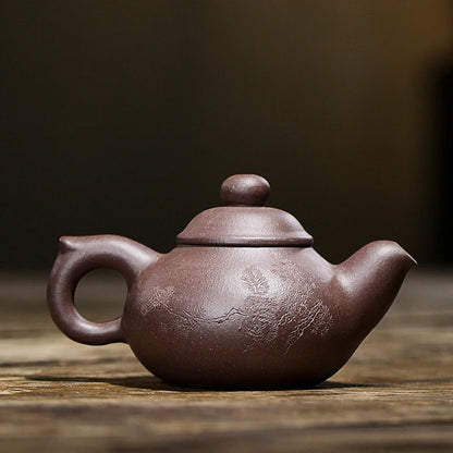130ml Yixing Purple Clay Teapots Famous Handmade Tea Pot Raw Ore Old Purple Mud Beauty Kettle Chinese Zisha Tea Set Teaware