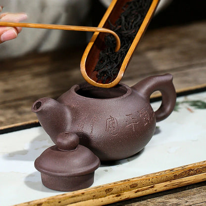 130ml Yixing Purple Clay Teapots Famous Handmade Tea Pot Raw Ore Old Purple Mud Beauty Kettle Chinese Zisha Tea Set Teaware
