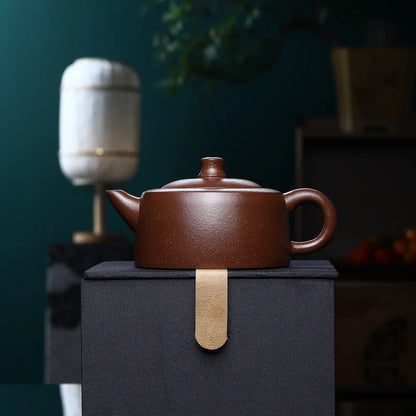 130ml Yixing Small Capacity Purple Clay Teapots Famous Artists Handmade Tea Pot Raw Ore Black Mud Kettle Chinese Zisha Tea Set