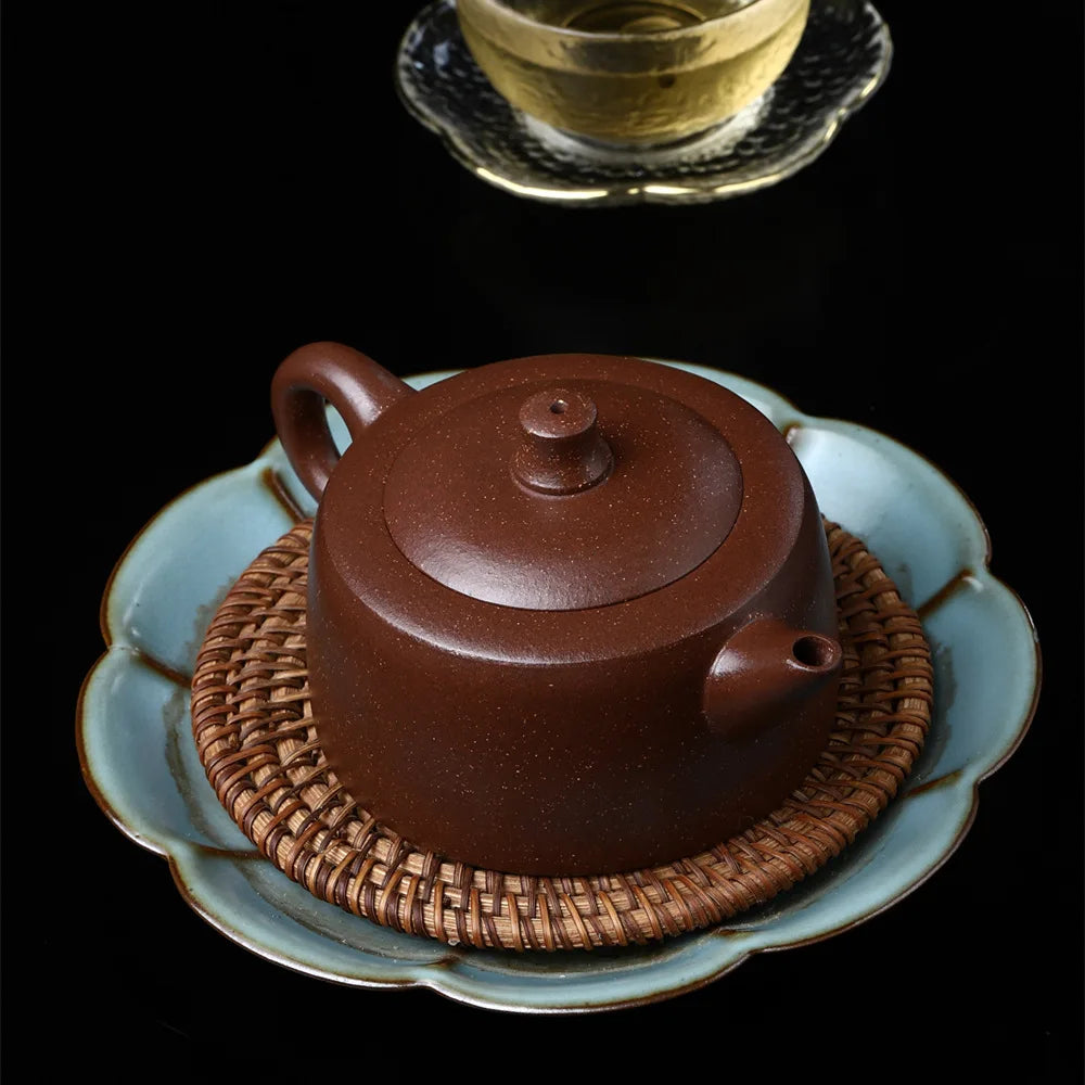 130ml Yixing Small Capacity Purple Clay Teapots Famous Artists Handmade Tea Pot Raw Ore Black Mud Kettle Chinese Zisha Tea Set