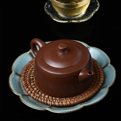 130ml Yixing Small Capacity Purple Clay Teapots Famous Artists Handmade Tea Pot Raw Ore Black Mud Kettle Chinese Zisha Tea Set