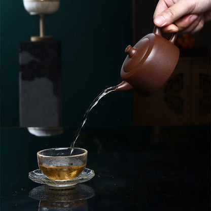 130ml Yixing Small Capacity Purple Clay Teapots Famous Artists Handmade Tea Pot Raw Ore Black Mud Kettle Chinese Zisha Tea Set
