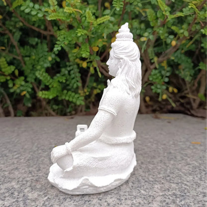 13cm Sandstone Shiva Statue Yoga Figurine Ornament Zen Meditation Buddha Decor India Religion Feng Shui Craft Home Living