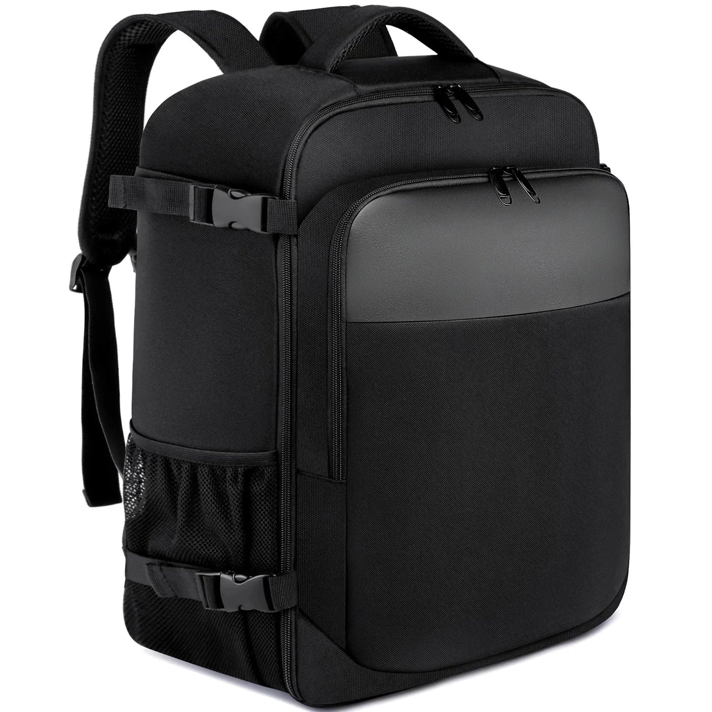 14/15.6 Inch Laptop Men's Multifunctional Simple Business Backpack Airline Approved Carry-On Cabin Carry-on Bag Black
