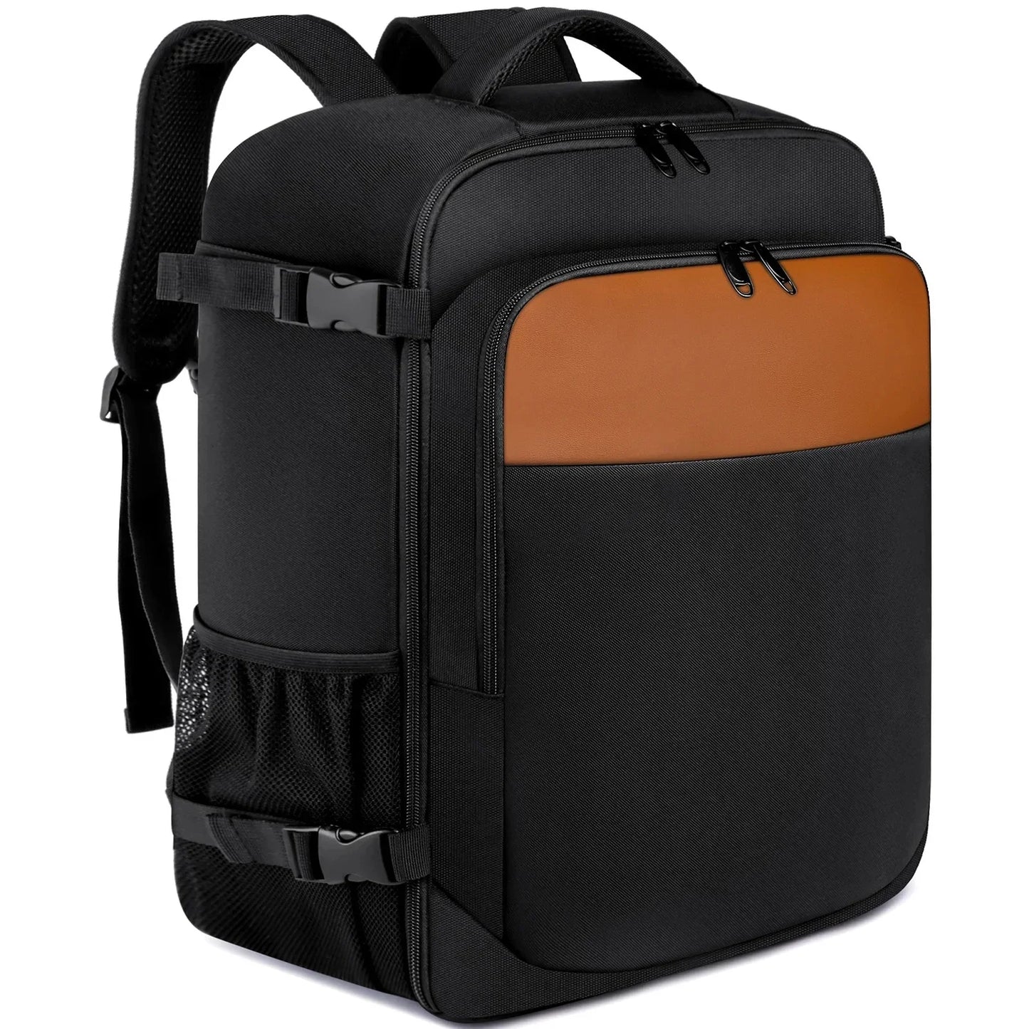 14/15.6 Inch Laptop Men's Multifunctional Simple Business Backpack Airline Approved Carry-On Cabin Carry-on Bag Black