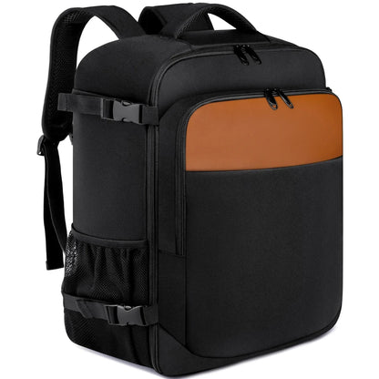 14/15.6 Inch Laptop Men's Multifunctional Simple Business Backpack Airline Approved Carry-On Cabin Carry-on Bag Black
