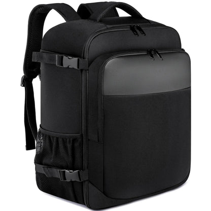 14/15.6 Inch Laptop Men's Multifunctional Simple Business Backpack Airline Approved Carry-On Cabin Carry-on Bag Black