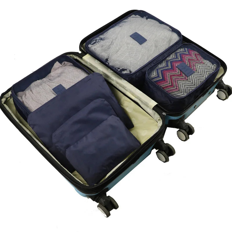 14/8/6Pcs Travel Organizer Set Clothe Shoe Tidy Pouch Wardrobe Suitcase Packing Set Storage Cases Portable Luggage Organizer