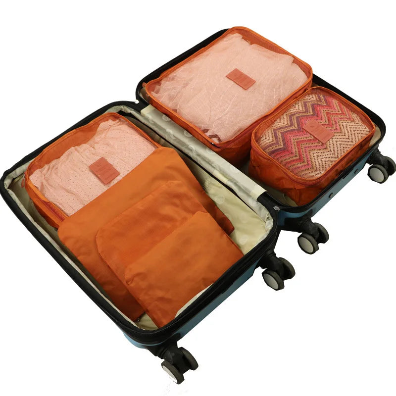 14/8/6Pcs Travel Organizer Set Clothe Shoe Tidy Pouch Wardrobe Suitcase Packing Set Storage Cases Portable Luggage Organizer