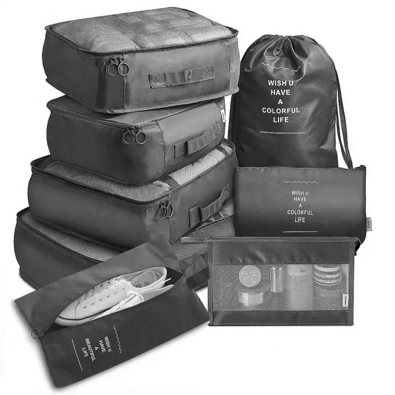 14/8/6Pcs Travel Organizer Set Clothe Shoe Tidy Pouch Wardrobe Suitcase Packing Set Storage Cases Portable Luggage Organizer