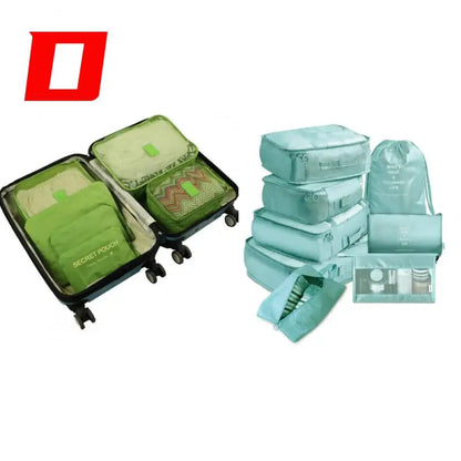 14/8/6Pcs Travel Organizer Set Clothe Shoe Tidy Pouch Wardrobe Suitcase Packing Set Storage Cases Portable Luggage Organizer