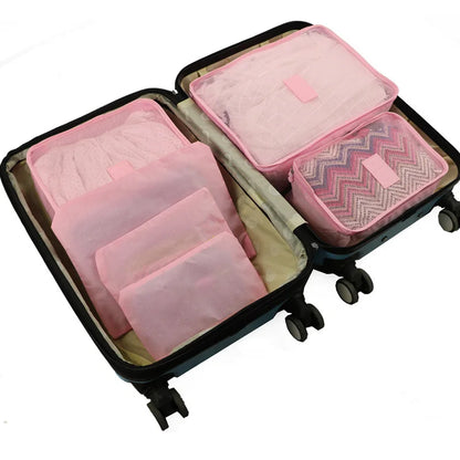 14/8/6Pcs Travel Organizer Set Clothe Shoe Tidy Pouch Wardrobe Suitcase Packing Set Storage Cases Portable Luggage Organizer