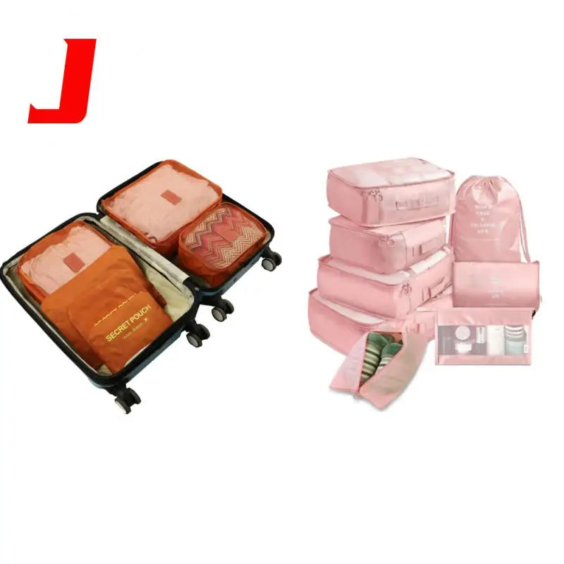 14/8/6Pcs Travel Organizer Set Clothe Shoe Tidy Pouch Wardrobe Suitcase Packing Set Storage Cases Portable Luggage Organizer