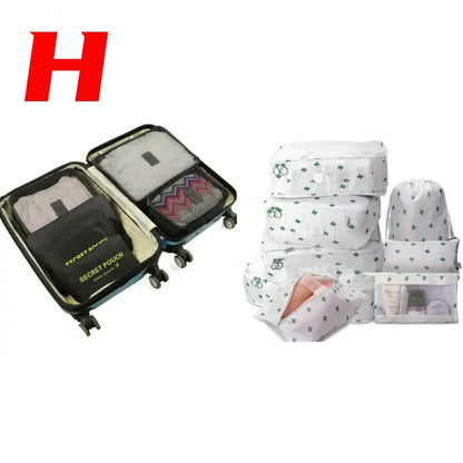 14/8/6Pcs Travel Organizer Set Clothe Shoe Tidy Pouch Wardrobe Suitcase Packing Set Storage Cases Portable Luggage Organizer