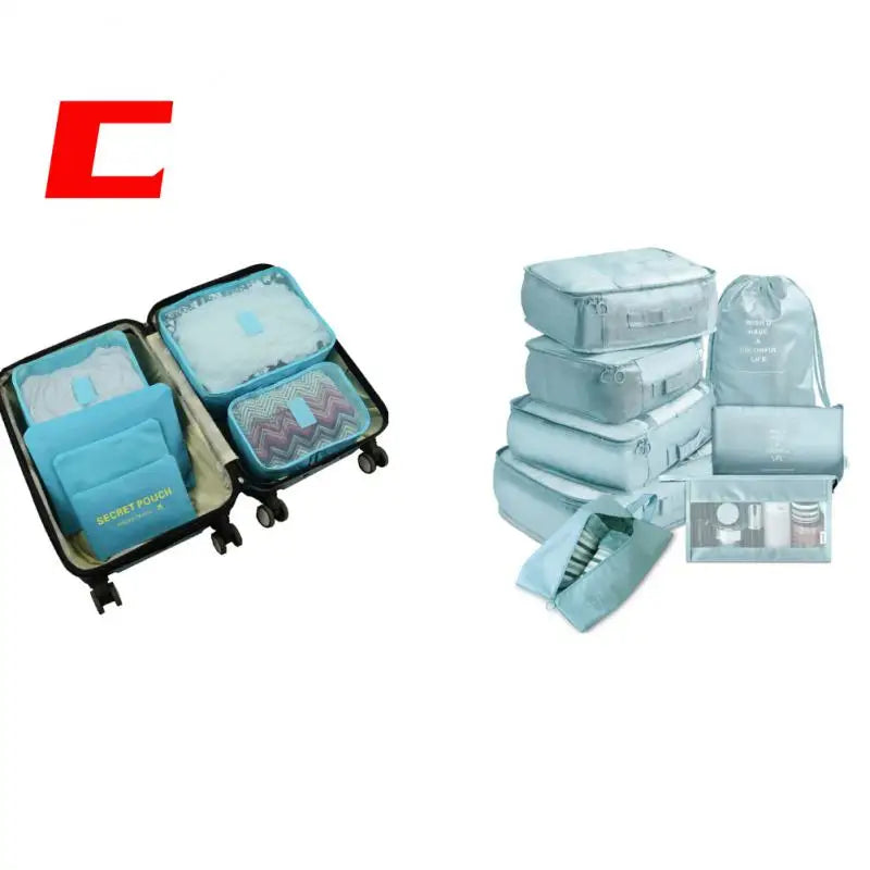 14/8/6Pcs Travel Organizer Set Clothe Shoe Tidy Pouch Wardrobe Suitcase Packing Set Storage Cases Portable Luggage Organizer