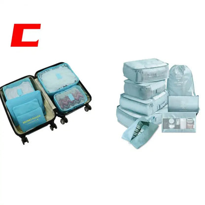 14/8/6Pcs Travel Organizer Set Clothe Shoe Tidy Pouch Wardrobe Suitcase Packing Set Storage Cases Portable Luggage Organizer