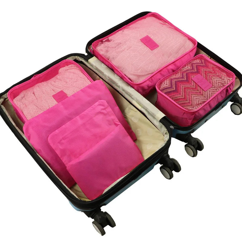 14/8/6Pcs Travel Organizer Set Clothe Shoe Tidy Pouch Wardrobe Suitcase Packing Set Storage Cases Portable Luggage Organizer