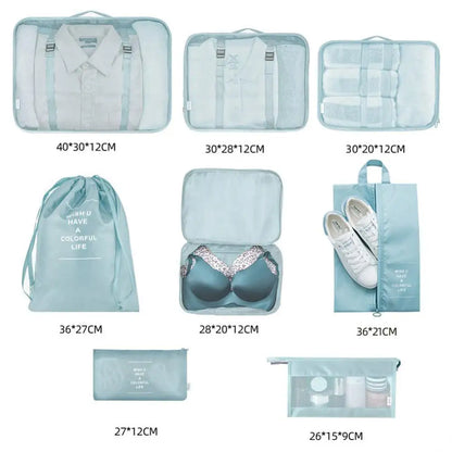 14/8/6Pcs Travel Organizer Set Clothe Shoe Tidy Pouch Wardrobe Suitcase Packing Set Storage Cases Portable Luggage Organizer