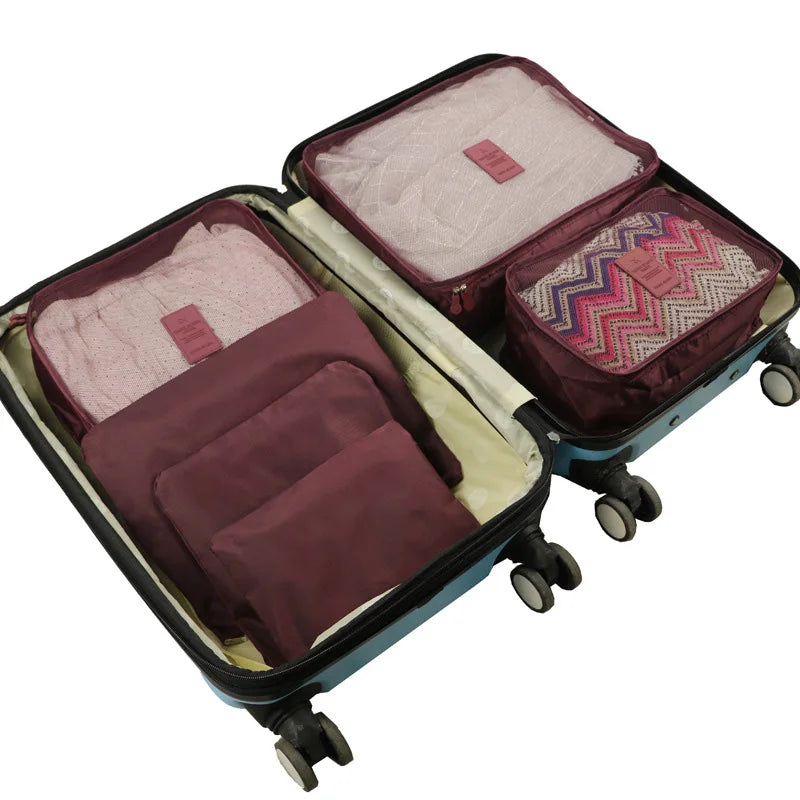 14/8/6Pcs Travel Organizer Set Clothe Shoe Tidy Pouch Wardrobe Suitcase Packing Set Storage Cases Portable Luggage Organizer