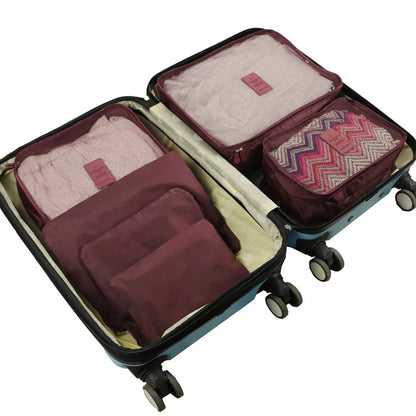 14/8/6Pcs Travel Organizer Set Clothe Shoe Tidy Pouch Wardrobe Suitcase Packing Set Storage Cases Portable Luggage Organizer