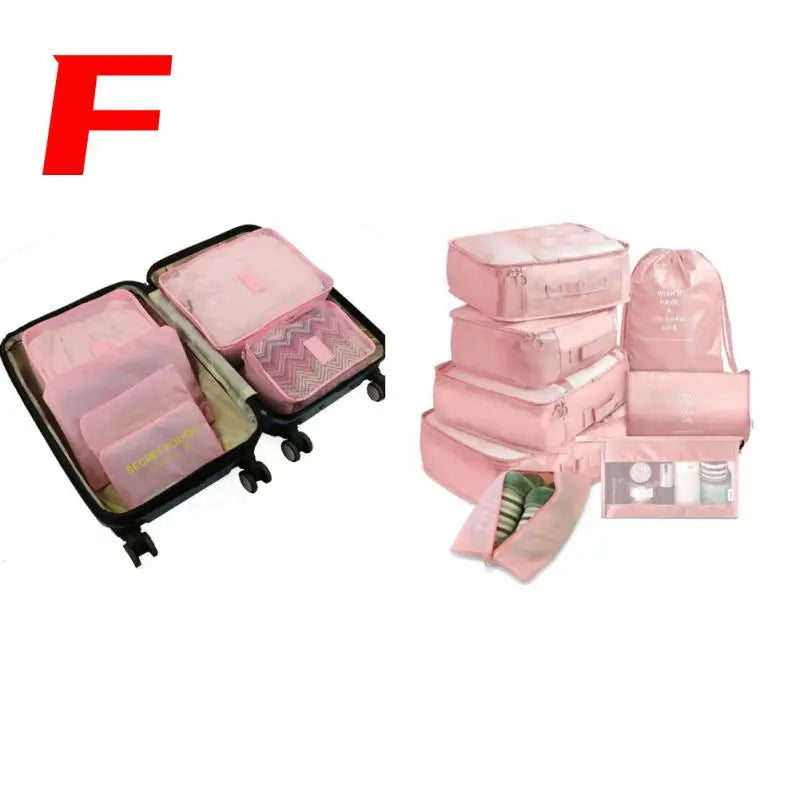 14/8/6Pcs Travel Organizer Set Clothe Shoe Tidy Pouch Wardrobe Suitcase Packing Set Storage Cases Portable Luggage Organizer