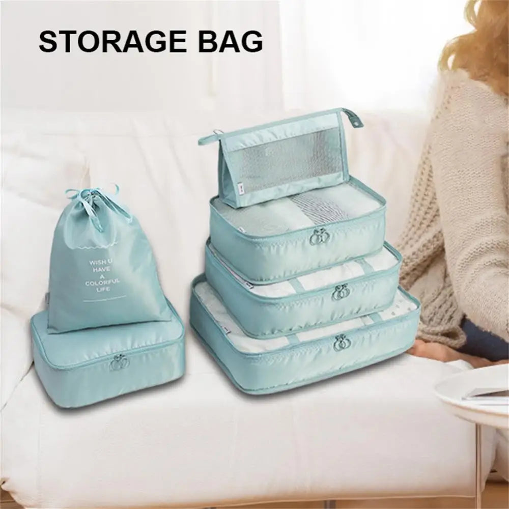 14/8/6Pcs Travel Organizer Set Clothe Shoe Tidy Pouch Wardrobe Suitcase Packing Set Storage Cases Portable Luggage Organizer