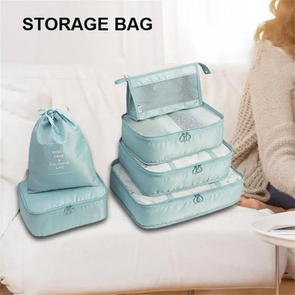 14/8/6Pcs Travel Organizer Set Clothe Shoe Tidy Pouch Wardrobe Suitcase Packing Set Storage Cases Portable Luggage Organizer