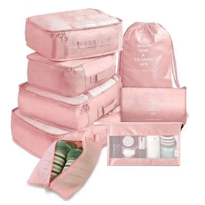 14/8/6Pcs Travel Organizer Set Clothe Shoe Tidy Pouch Wardrobe Suitcase Packing Set Storage Cases Portable Luggage Organizer