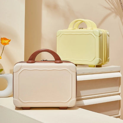 14 Inch Mini Hand Travel Luggage Cosmetic Bag Portable Carrying Bag Suitcase Makeup Bag for Women Girls