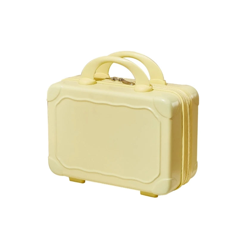 14 Inch Mini Hand Travel Luggage Cosmetic Bag Portable Carrying Bag Suitcase Makeup Bag for Women Girls