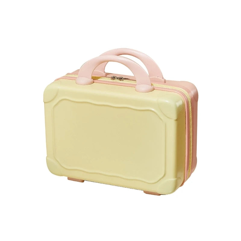 14 Inch Mini Hand Travel Luggage Cosmetic Bag Portable Carrying Bag Suitcase Makeup Bag for Women Girls
