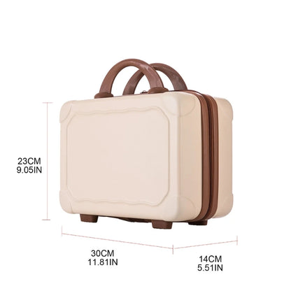 14 Inch Mini Hand Travel Luggage Cosmetic Bag Portable Carrying Bag Suitcase Makeup Bag for Women Girls