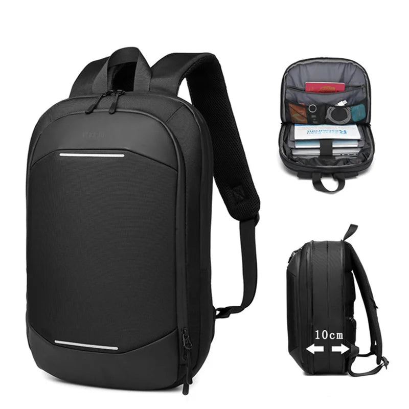 14-inch Simple Business Backpack Lightweight Casual Expandable School Students Bag Hot Backpack Thin Section Laptop Bag Unisex