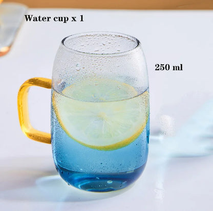 1400ml heat-resistant glass teapot ，Blue heated explosion-proof glass ，High capacity，Home Kitchen   tea set, juice cold kettle