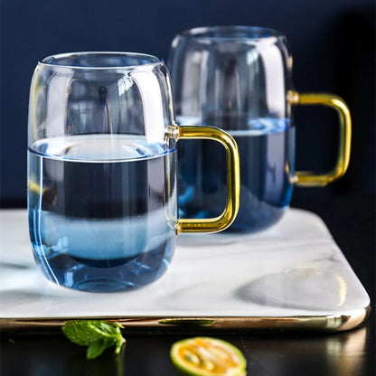 1400ml heat-resistant glass teapot ，Blue heated explosion-proof glass ，High capacity，Home Kitchen   tea set, juice cold kettle