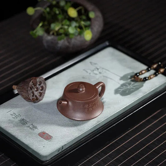 140ML Handcrafted Black Galaxy Kettle Yixing Clay Teapot Hand Painted  Health Longevity Suitable 1-2 People