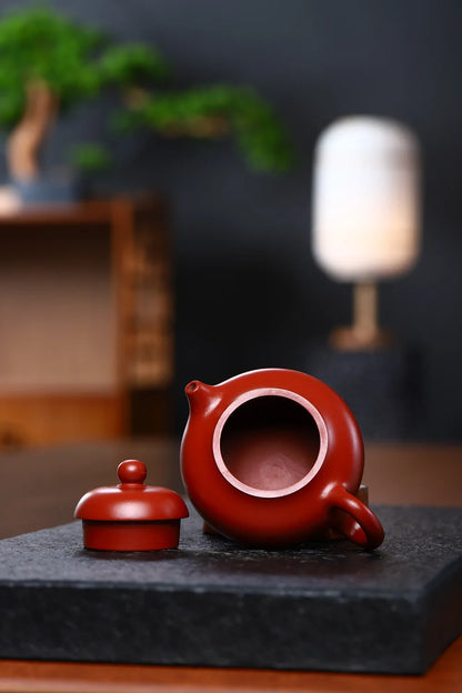 140cc High-end Yixing Purple Clay Teapot Famous Handmade Filter Xishi Tea Pot Raw Ore Dahongpao Kettle Zisha Tea Set Gifts