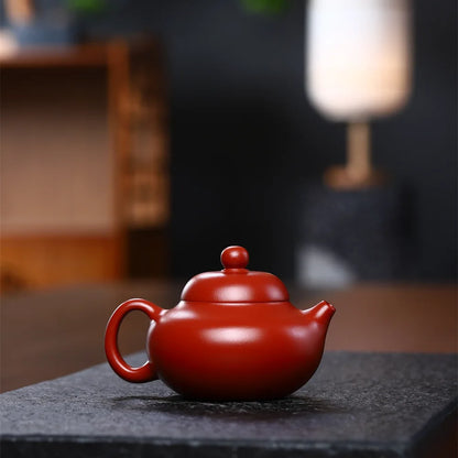 140cc High-end Yixing Purple Clay Teapot Famous Handmade Filter Xishi Tea Pot Raw Ore Dahongpao Kettle Zisha Tea Set Gifts