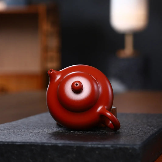 140cc High-end Yixing Purple Clay Teapot Famous Handmade Filter Xishi Tea Pot Raw Ore Dahongpao Kettle Zisha Tea Set Gifts